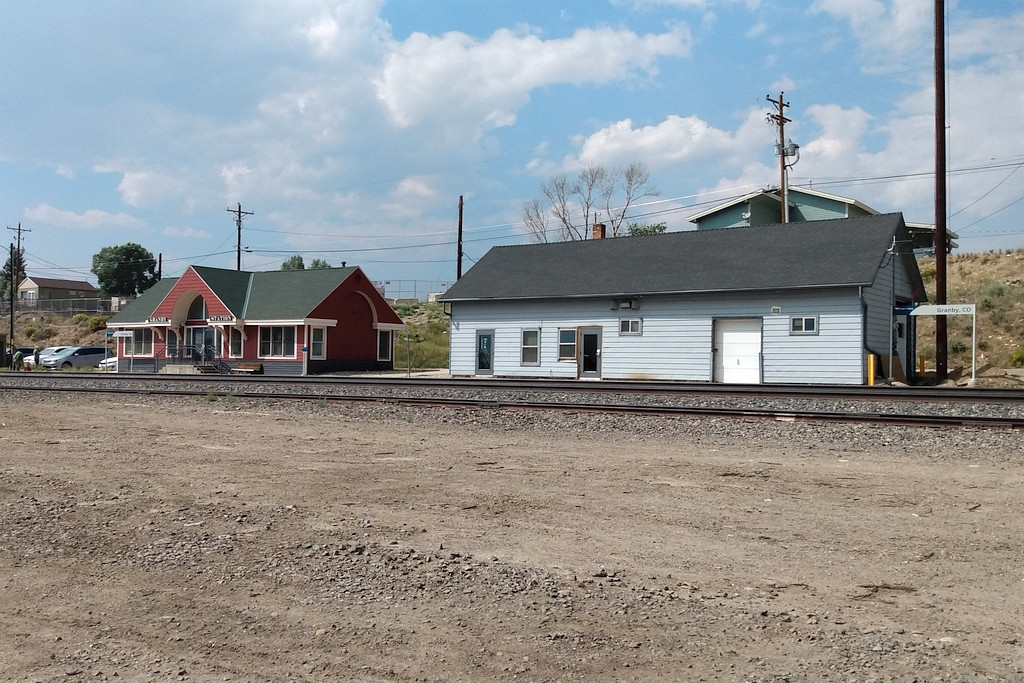 freight depot converted for amtrak with replica of passenger depot